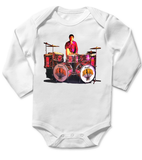 The Who Keith Moon Long Sleeve Baby One-Piece