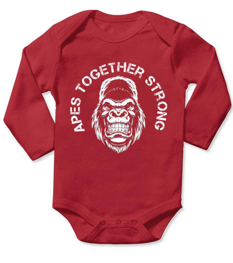 Apes Together Strong Long Sleeve Baby One-Piece