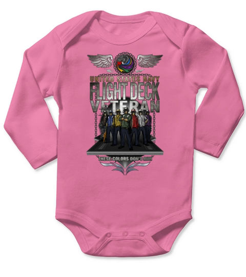 US Navy Flight Deck Veteran Long Sleeve Baby One-Piece