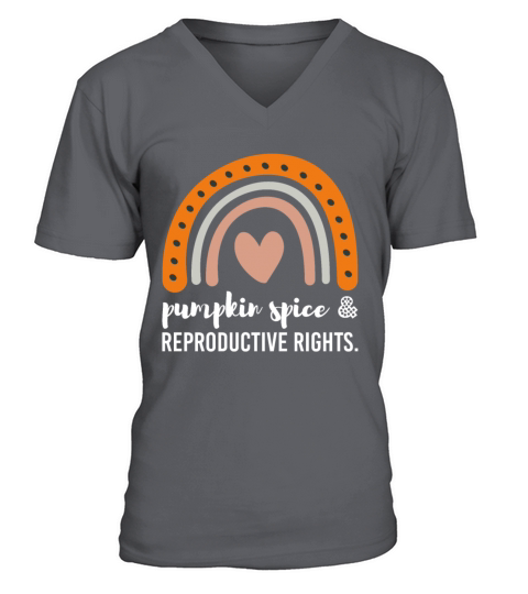 Pumpkin Spice Reproductive Rights Pro Choice Men's V-Neck T-shirt