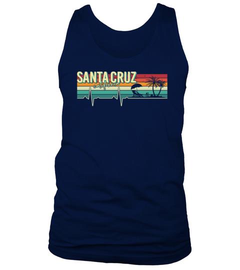 Santa Cruz California City ECG 70s 80s Vintage Men's Tank Top
