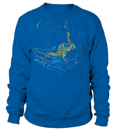 Surfing Gift for Surfers and Surfers Abstract Art Women's Sweatshirt