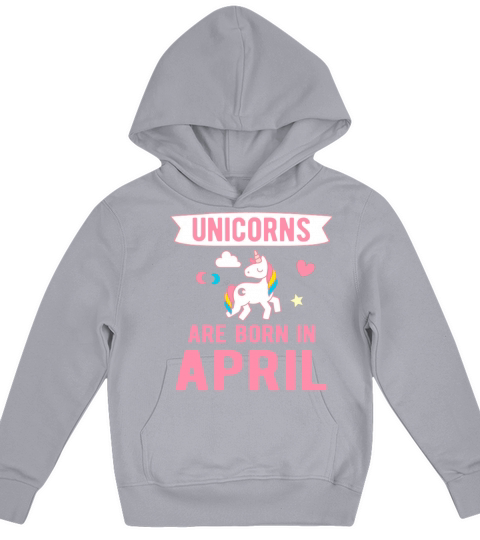 Unicorns are Born in April Kids Hoodie