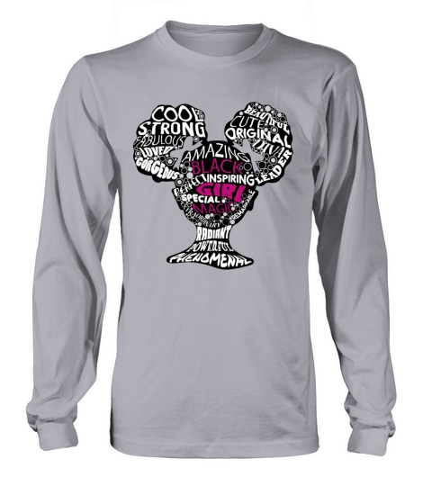 Black Girl Magic Word Montage Women's Long Sleeve