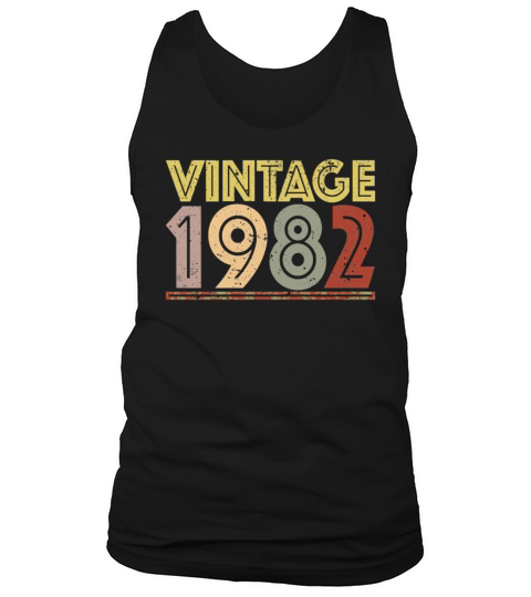 Vintage 1982 Retro Birthday Gift Men's Tank Top