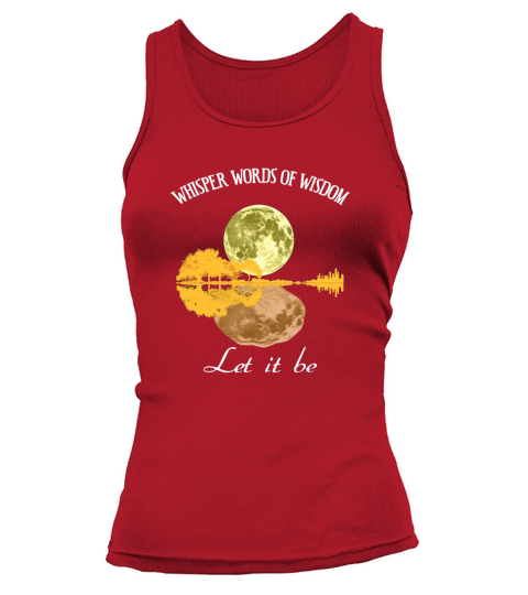 Lyric Whisper words of wisdom let it be Guitar - Ladies V-Neck Tank top Woman