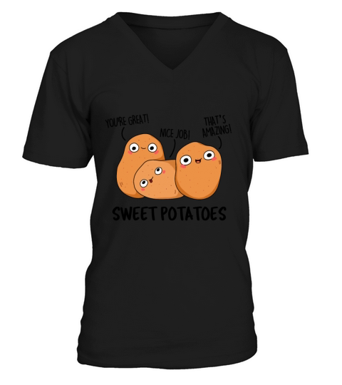 Sweet Potatoes Cute Food Pun Men's V-Neck T-shirt