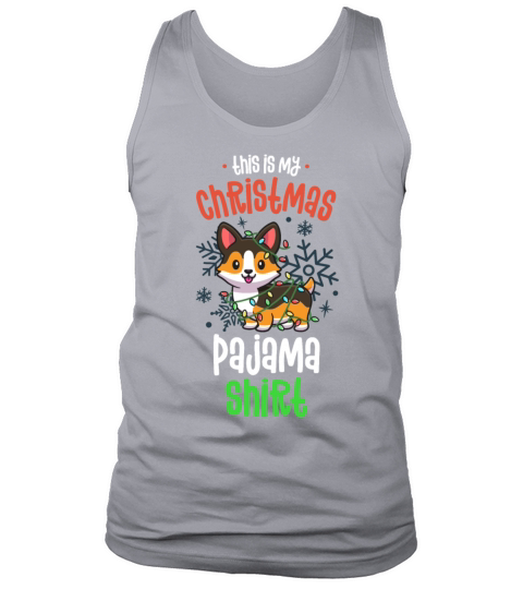 This Is My Christmas Pajama Shirt Tricolor Corgi Men's Tank Top