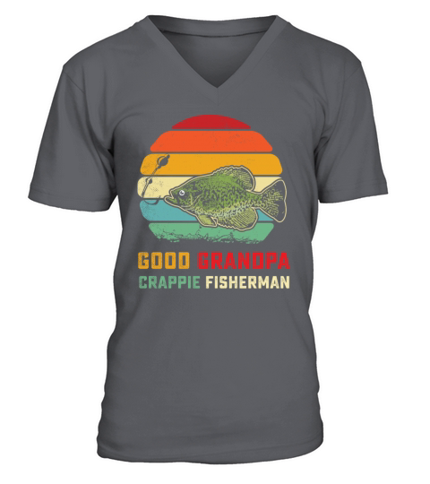 Funny Grandpa Crappie Fishing Shirt - Crappie Fish Men's V-Neck T-shirt