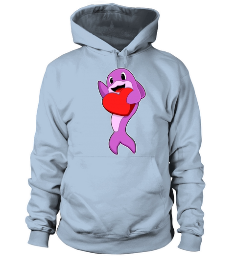 Dolphin with Heart Women's Hoodie