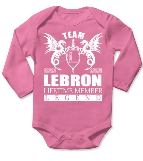 Team LEBRON Lifetime Member Legend Name Shirts Long Sleeve Baby One-Piece