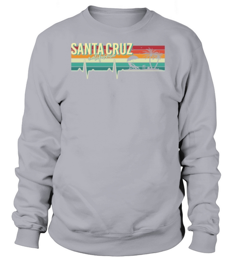 Santa Cruz California City ECG 70s 80s Vintage Men's Sweatshirt