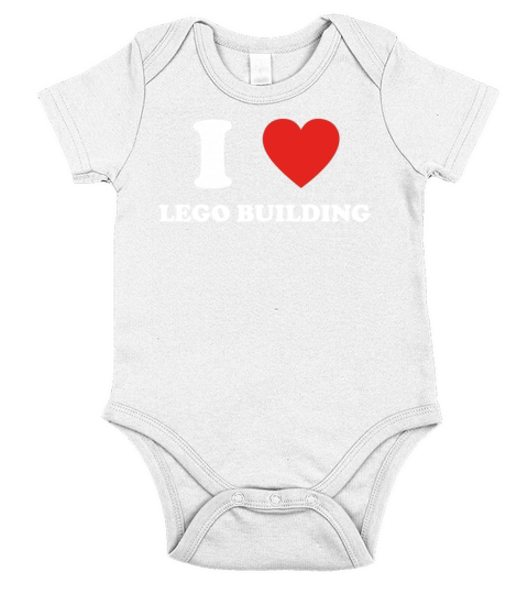 hobby gift birthday i love LEGO BUILDING Short Sleeve Baby One-Piece