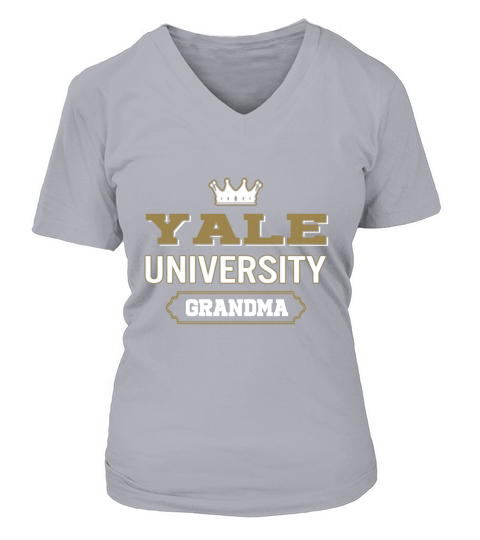 Yale University Grandma Great Gift For Grandparents V-neck T-Shirt Woman