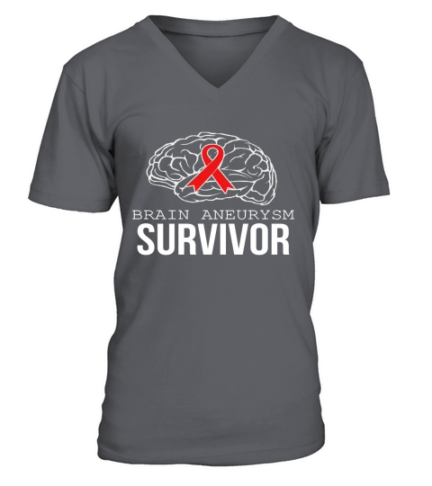 Brain Aneurysm Survivor T-Shirt for Men, Women, Kids Black Youth B07B89CWTM 1 V-Neck T-shirt