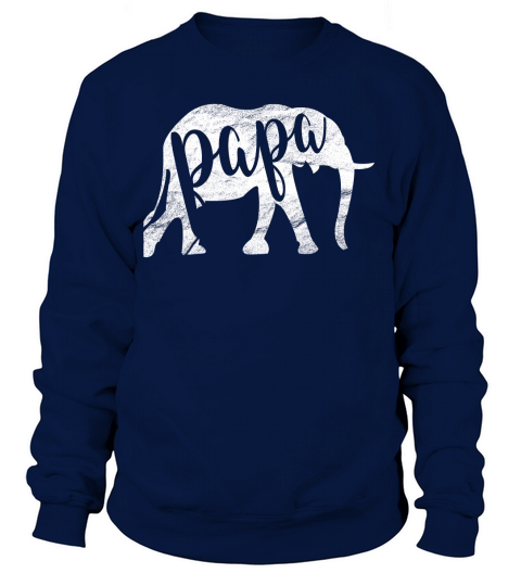 Papa Elephant Funny Father Day Gift Ideas For Best Dad Women's Sweatshirt