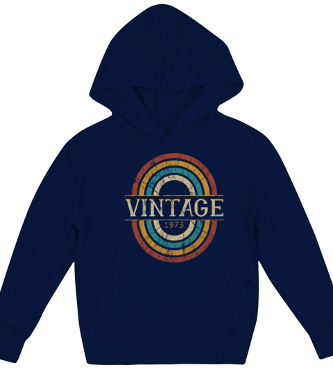 1973 birthday vintage gift idea retro Kids Hoodie