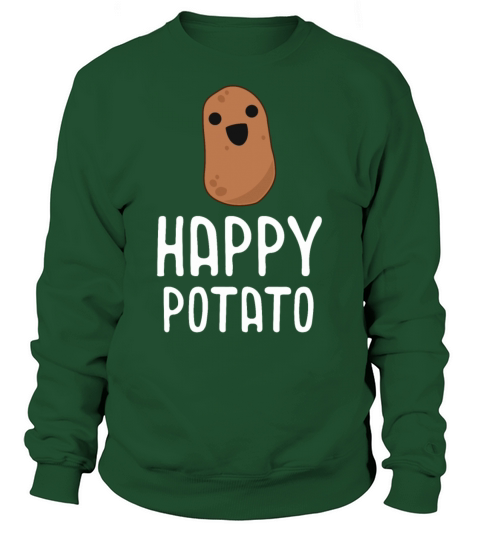 Happy Potato Funny Food Joke for Vegetarians Women's Sweatshirt