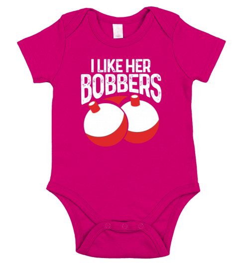 I Like Her Bobbers Short Sleeve Baby One-Piece