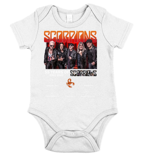55 years of Scorpions 1965 2020 signatures shirt Short Sleeve Baby One-Piece