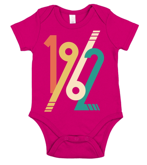 Vintage 1962 - 60 years old - 60th birthday gift Short Sleeve Baby One-Piece
