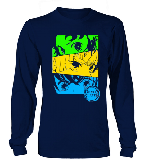 Kimetsu No Yaiba Demon Slayer Tanjiro Zenitsu Men's Long Sleeve