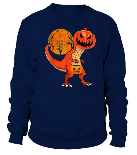 Funny Halloween Dinosaur Pumpkin Head Costume Gif Men's Sweatshirt