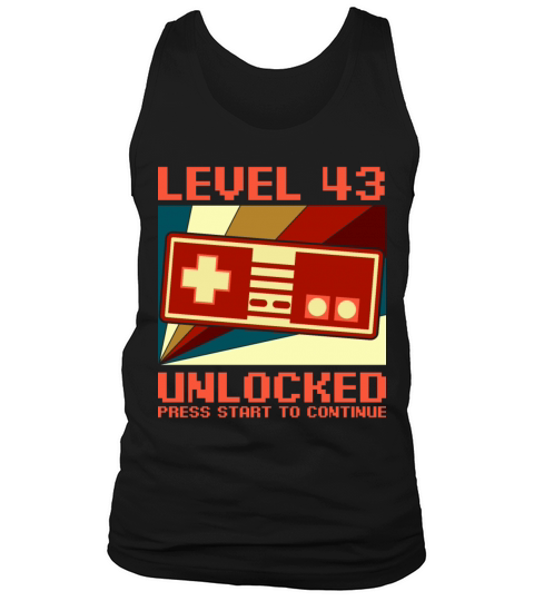 LEVEL 43 UNLOCKED 43 Birthday Controller Men's Tank Top