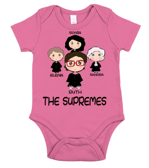The Woman Supreme Court Justices RBG cute Design Short Sleeve Baby One-Piece