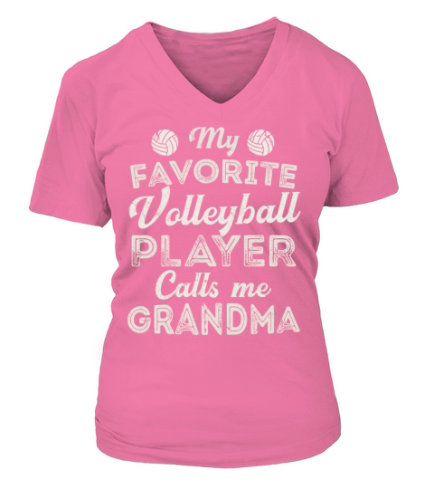 My Favorite Volleyball Player Calls Me Grandma Mother Women's V-Neck T-shirt