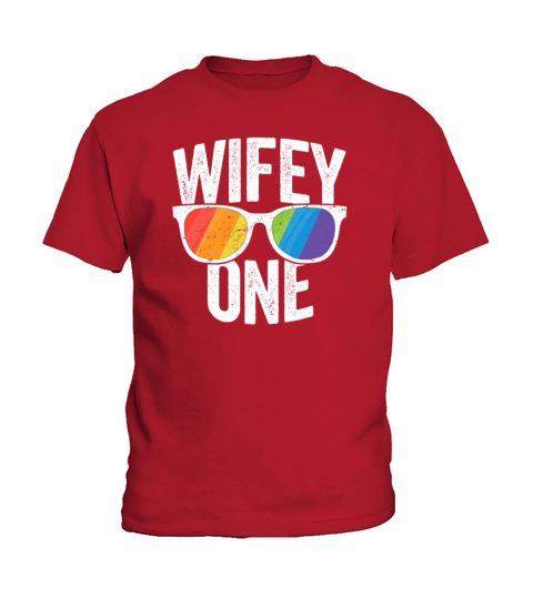 Wifey One Lesbian Pride SHIRT LGBT Bride Couple Gift Kids T-Shirt
