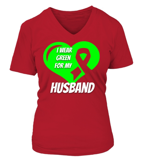 Non Hodgkin’s Lymphoma T Shirt For My Husband Women's V-Neck T-shirt