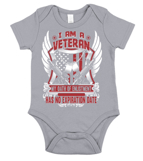 Army Veteran Oath of enlistment has no expiration Short Sleeve Baby One-Piece