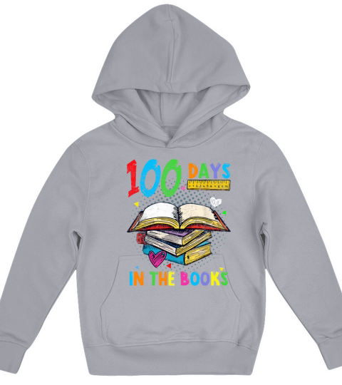 100 Days In The Books Book Lover Reading Teacher Kids Hoodie