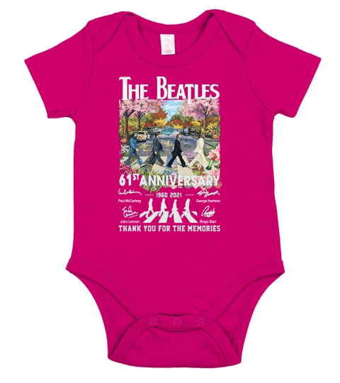 Abbey Road The Beatle 61st Anniversary 1960 2021 Thanks For The Memories Short Sleeve Baby One-Piece