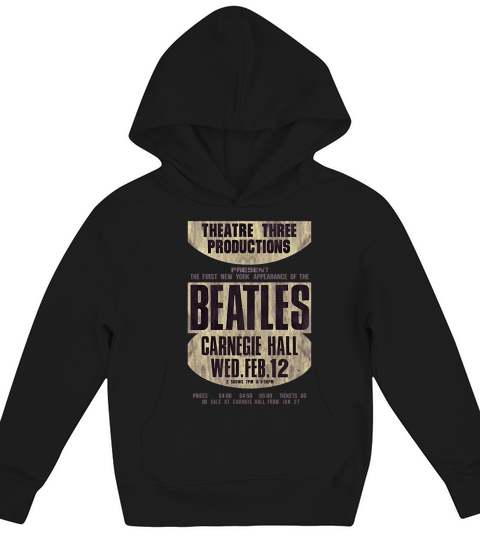 The Beatles Carnegie Hall Burnout Vintage Kids Hoodie