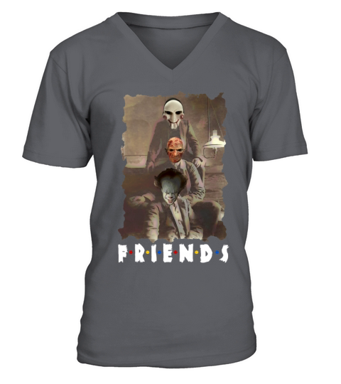 Friends Horror Movie Creepy Halloween Tshirt Men's V-Neck T-shirt