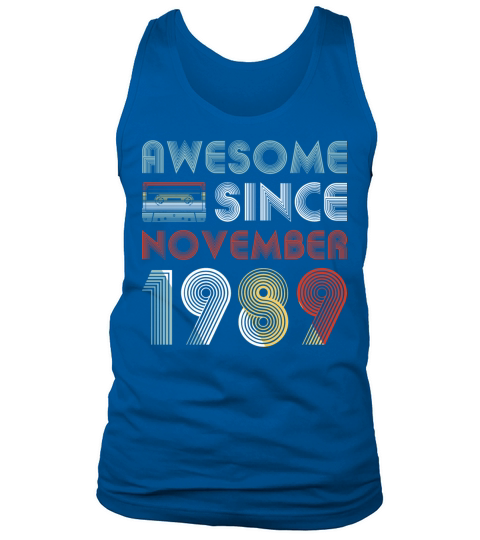 Vintage Awesome Since November 1989 30th Birthday Men's Tank Top