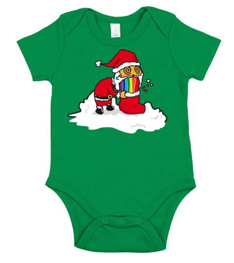 Christmas Cat Short Sleeve Baby One-Piece