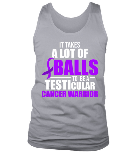 Testicular Cancer Survivor Lots Balls Purple Men's Tank Top