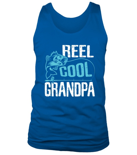 Reel Cool Grandpa Fisherman Fathers Day Funny Men's Tank Top