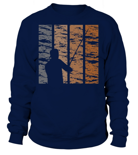 Angler Silhouette Vintage Retro Used Look Women's Sweatshirt