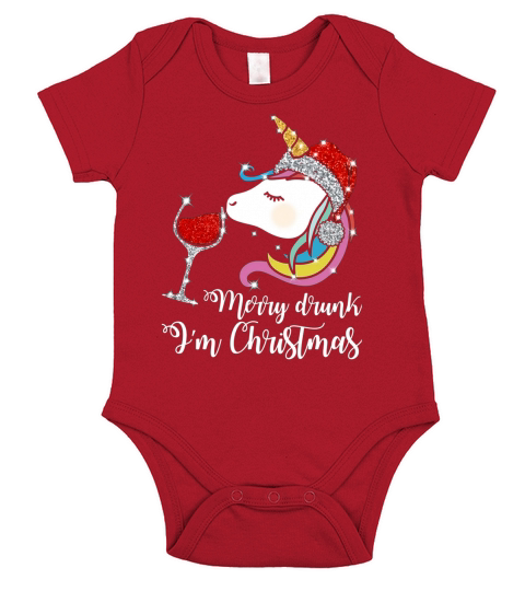 MERRY DRUNK IM CHRISTMAS - Unisex Long Sleeve Short Sleeve Baby One-Piece