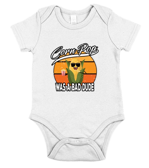 Corn Pop Was A Bad Dude Funny Meme Short Sleeve Baby One-Piece