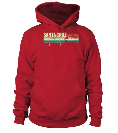 Santa Cruz California City ECG 70s 80s Vintage Women's Hoodie
