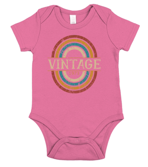 1973 birthday vintage gift idea retro Short Sleeve Baby One-Piece