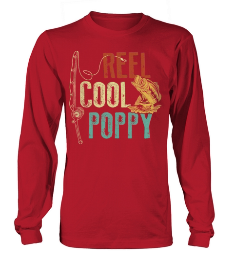 Reel Cool Poppy Fishing Grandpa Fisherman Women's Long Sleeve