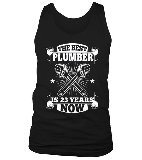 23th Birthday Present Plumber 23 Years Gift Men's Tank Top