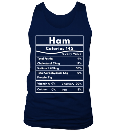 Matching Thanksgiving Ham Nutritional Facts Tank Top Unisex