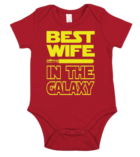 Womens Ladies Best Wife In The Galaxy Short Sleeve Baby One-Piece